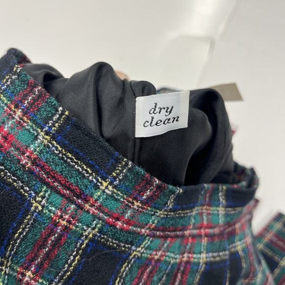 Vintage Pendleton Black Stewart Tartan 100% Wool Skirt Women 10 Petite Academia - Picture 10 of 10